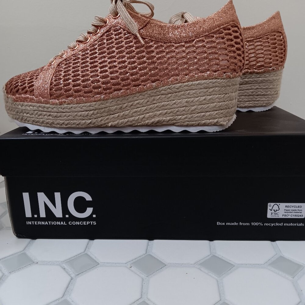 INC INTERNATIONAL CONCEPTS WEDGE MESH ESPADRILLES SNEAKERS